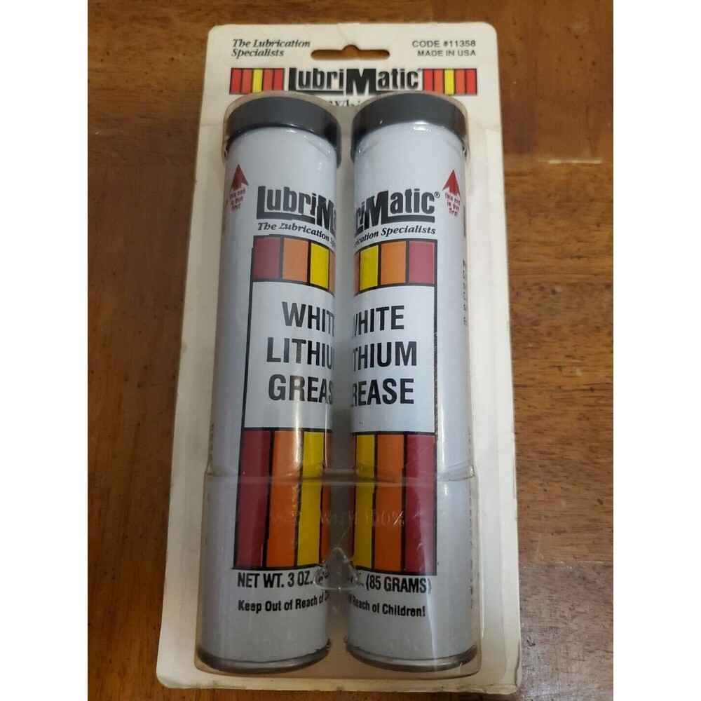 Lubrimatic White Lithium Grease #11358 New Old Stock Vintage